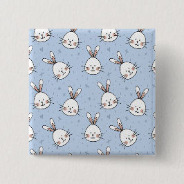 Adorable Bunny Rabbit Muster Button