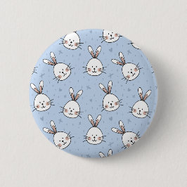 Adorable Bunny Rabbit Muster Button