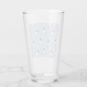 Adorable Bunny Rabbit Muster Glas (Rückseite)