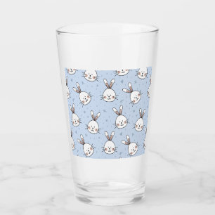 Adorable Bunny Rabbit Muster Glas