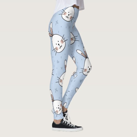 Adorable Bunny Rabbit Muster Leggings (Rechts)