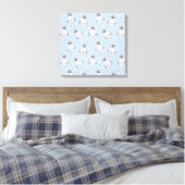 Adorable Bunny Rabbit Muster Leinwanddruck (Insitu (Schlafzimmer))