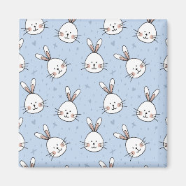 Adorable Bunny Rabbit Muster Magnet