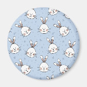 Adorable Bunny Rabbit Muster Magnet (Vorne)