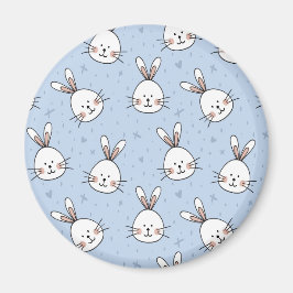Adorable Bunny Rabbit Muster Magnet