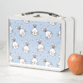 Adorable Bunny Rabbit Muster Metall Brotdose (Beispiel)