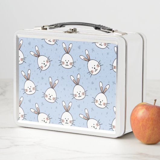 Adorable Bunny Rabbit Muster Metall Brotdose (Beispiel)