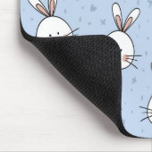 Adorable Bunny Rabbit Muster Mousepad (Ecke)
