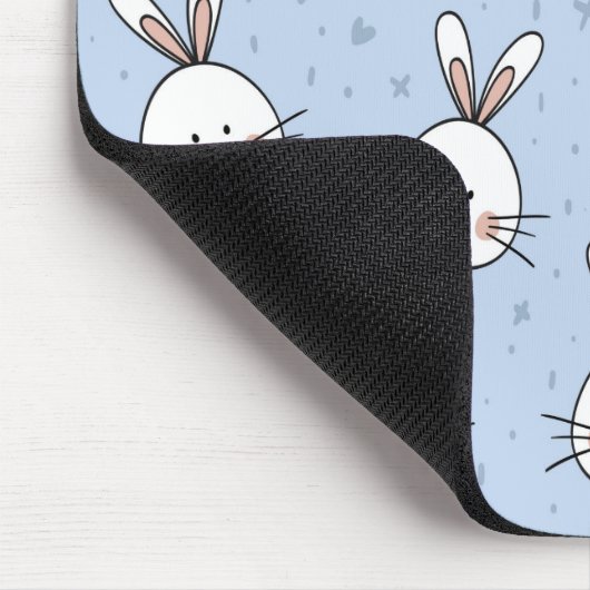 Adorable Bunny Rabbit Muster Mousepad (Ecke)