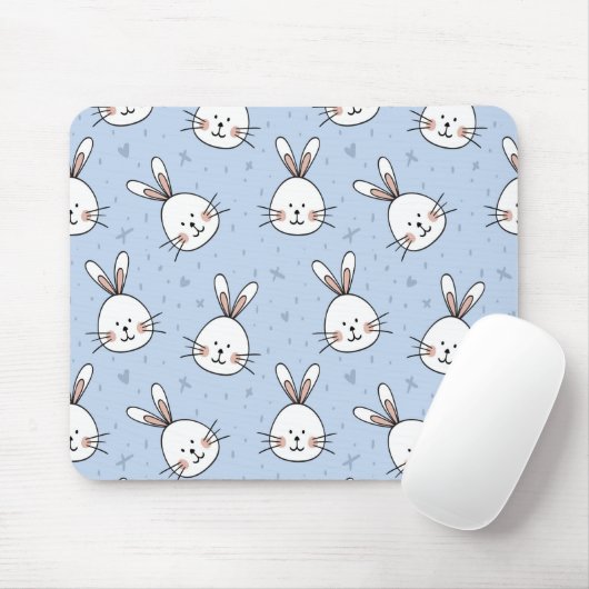 Adorable Bunny Rabbit Muster Mousepad (Mit Mouse)