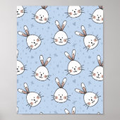 Adorable Bunny Rabbit Muster Poster (Vorne)