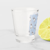 Adorable Bunny Rabbit Muster Schnapsglas (Links)