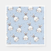 Adorable Bunny Rabbit Muster Serviette (Vorderseite)