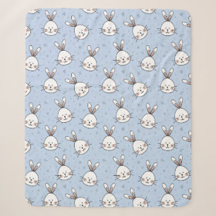 Adorable Bunny Rabbit Muster Sherpadecke