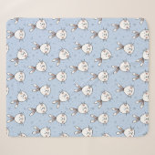 Adorable Bunny Rabbit Muster Sherpadecke (Vorderseite (Horizontal))
