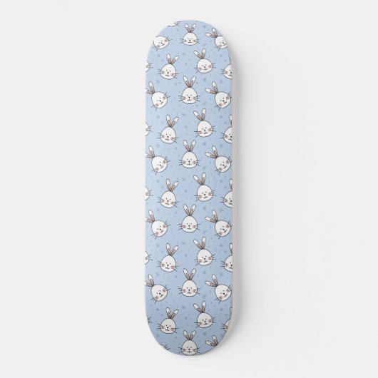 Adorable Bunny Rabbit Muster Skateboard (Vorderseite)