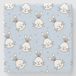 Adorable Bunny Rabbit Muster Steinuntersetzer