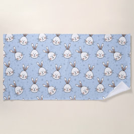 Adorable Bunny Rabbit Muster Strandtuch