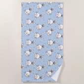 Adorable Bunny Rabbit Muster Strandtuch (Vorderseite)