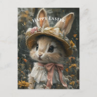 Adorable Bunny Strohhut Blume Spitze