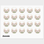Adorable Bunny Tea Party Favor & Envelope Sticker (Blatt)