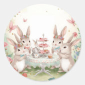 Adorable Bunny Tea Party Favor & Envelope Sticker (Vorderseite)