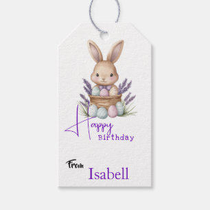 Adorable Bunny-Themed Geburtstag Geschenkanhänger