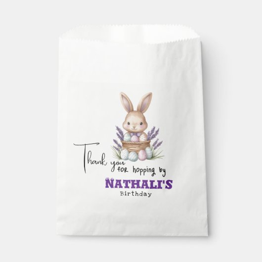 Adorable Bunny-Themed Geburtstag Geschenktütchen (Vorderseite)