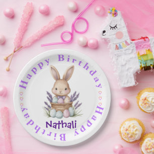 Adorable Bunny-Themed Geburtstag Pappteller