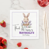 Adorable Bunny-Themed Geburtstag Serviette (Beispiel)