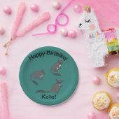 Adorable Bushbabies Illustration Pappteller (Party)