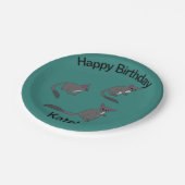 Adorable Bushbabies Illustration Pappteller (Schrägansicht)