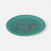 Adorable Bushbabies Illustration  Pappteller (Schrägansicht)
