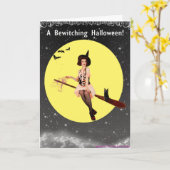 Adorable Button-Up WItch Karte (Gelbe Blume)