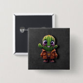Adorable Cactus Button (Vorne & Hinten)