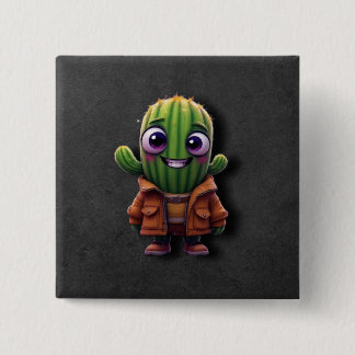 Adorable Cactus Button