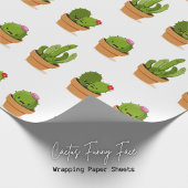 Adorable Cactus Characters Wrapping Paper Geschenkpapier