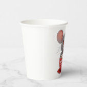 Adorable Caffeine Mouse in Red Mug Pappbecher (Rechts)