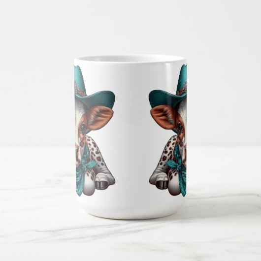 Adorable Cala in Cowboy Hat und Bandana Kaffeetasse (Mittel)