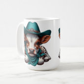 Adorable Cala in Cowboy Hat und Bandana Kaffeetasse (Vorderseite Links)