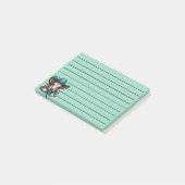 Adorable Cala in Cowboy Hat und Bandana Post-it Klebezettel (angewinkelt)