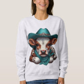 Adorable Cala in Cowboy Hat und Bandana Sweatshirt (Vorderseite)