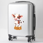 Adorable Calf für Kinderzimmer Aufkleber (Koffer)