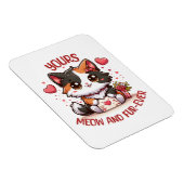 Adorable Calico Cat Valentinstag Magnet (Rechte Seite)