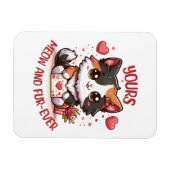 Adorable Calico Cat Valentinstag Magnet (Horizontal)