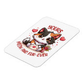 Adorable Calico Cat Valentinstag Magnet (Linke Seite)