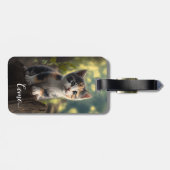 Adorable Calico Kitten Gepäckanhänger (Rückseite horizontal)