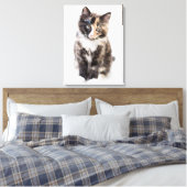 Adorable Calico Kitten Leinwanddruck (Insitu (Schlafzimmer))