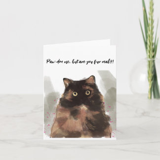 Adorable Calico Kitty Card Karte