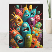 Adorable Candy Monsters Karte (Vorderseite)